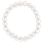 Clear Quartz Bracelet for Women Men's Gifts - Protection Healing Crystal Bracelet - 8mm Gemstone Beaded Adjustable