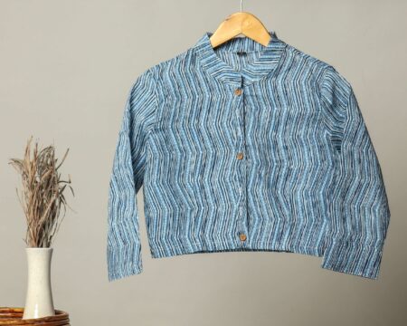 Handmade Block Print Cotton for Women ? Ethnic Floral Printed Top with Long Sleeves