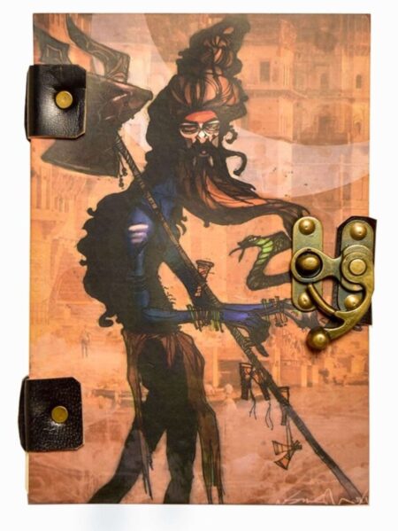 Handmade Printed Cardboard Journal Diary with Buckle Lock Unruled 200 Pages Notepad Personal Diaries for Men and Women -28