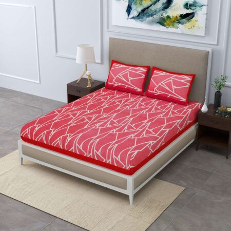 Jaipuri Cotton Printed Double Bedsheet With Two Pillow Covers