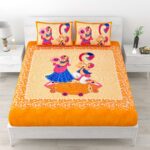 Jaipuri Cotton Printed Double Bedsheet With Two Pillow Covers