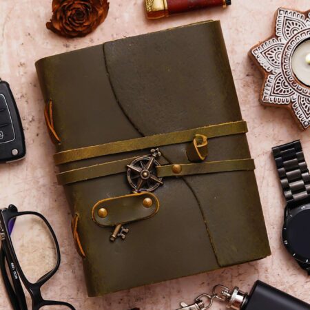 Vintage Handmade Genuine Leather Diary Journal | Premium Antique String Closure | 200 Handmade Unruled Pages DIARY-04