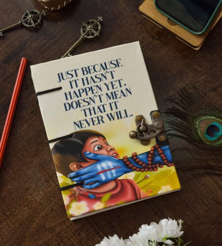 Handmade Printed Cardboard Journal Diary with Buckle Lock Unruled 200 Pages Notepad Personal Diaries for Men and Women -12