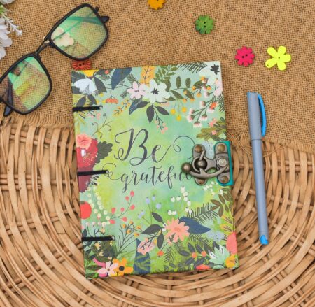 Handmade Printed Cardboard Journal Diary with Buckle Lock Unruled 200 Pages Notepad Personal Diaries for Men and Women -27