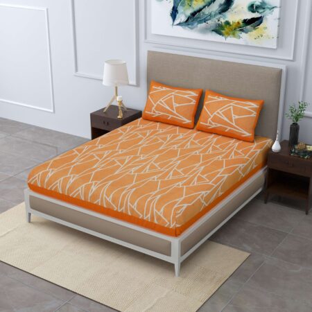 Jaipuri Cotton Printed Double Bedsheet With Two Pillow Covers