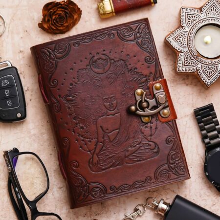 Vintage Handmade Genuine Leather Diary Journal | Premium Antique String Closure | 200 Handmade Unruled Pages DIARY-36