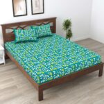 Rajasthani Traditionally Printed Cotton Doublebed Bedsheet With Pack of 2 Pillow Covers