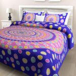 Jaipuri Printed Cotton Double Bedsheet With Two Pillow Covers.