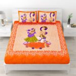 Jaipuri Cotton Printed Double Bedsheet With Two Pillow Covers