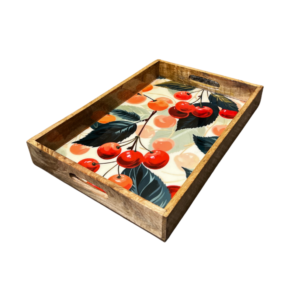 Floral Epoxy Serving Tray