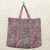 Handmade Quilted Tote Bag with Floral Design