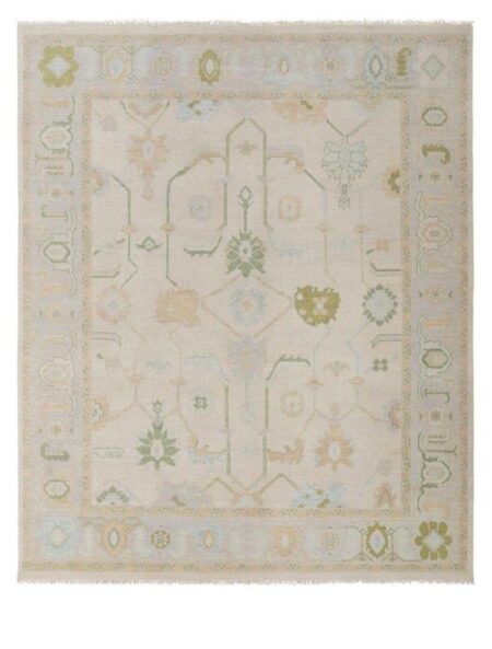 Hand-Tufted Ivory & Sage Botanical Area Rug