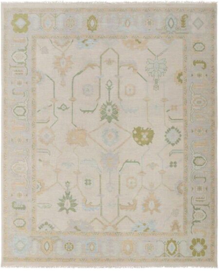 Hand-Tufted Ivory & Sage Botanical Area Rug